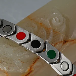 Most popular products wholesale 316l stainless steel bracelet magnetic with four in one