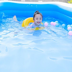 Wollet Thickened PVC household outdoor children's inflatable swimming pool