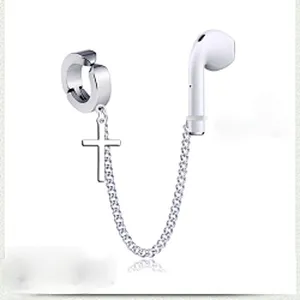 Wollet Sports wireless headset anti-lost stainless steel earrings