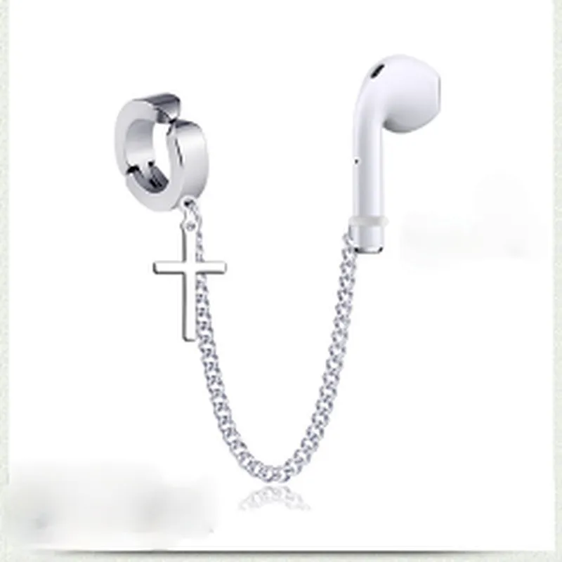 Wollet Sports wireless headset anti-lost stainless steel earrings