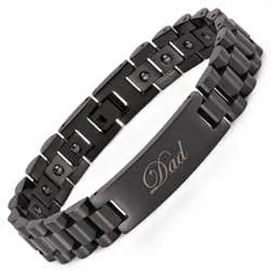 Wollet mens bio healing energy magnetic bracelet stainless steel jewelry