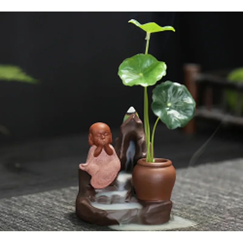 Wollet Creative Home Ceramic Ornaments Hydroponic Flower Ornaments Backflow Aromatherapy Oven Backflow Incense Oven