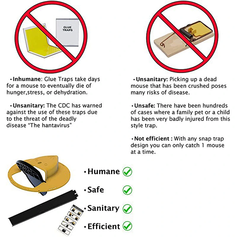 Wollet Auto Reset Design Balance Sanitary Safe Mouse Trap Catcher