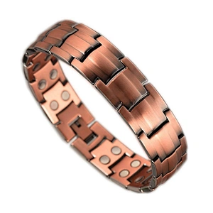 Bio health magnetic therapy pure copper bracelet with double magnets