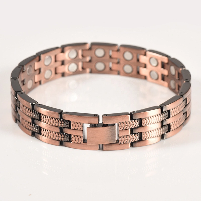 Wollet Wholesale Health Energy Bio Magnetic Copper Healing Bracelet For Men