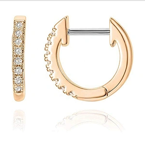 Wollet New Design Zircon Earrings Stainless Steel Earring Diamond Earrings