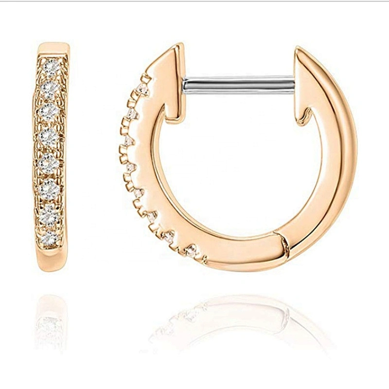 Wollet New Design Zircon Earrings Stainless Steel Earring Diamond Earrings
