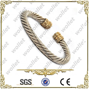 Men Silver wire bangle
