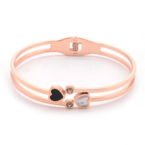 Wollet New Design Fashion Adjustable Love Bracelet Rose Gold Stainless Steel Bracelet