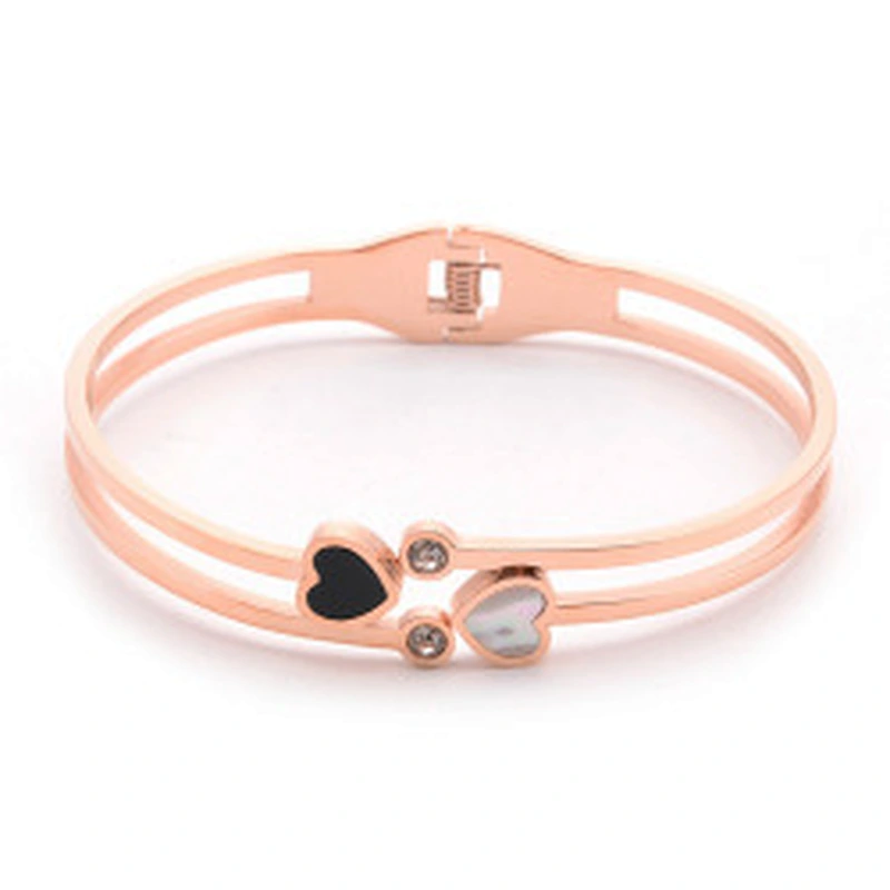 Wollet New Design Fashion Adjustable Love Bracelet Rose Gold Stainless Steel Bracelet