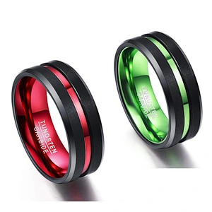 Wollet Titanium Steel Jewelry Multi-color Plating Customized Stainless Steel Luminous Ring