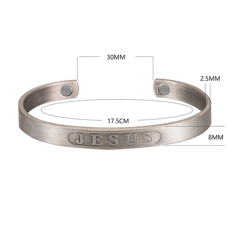 Wollet Mens Pure Silver Bangle  Arthritis Pain Relief Therapy  Bracelet