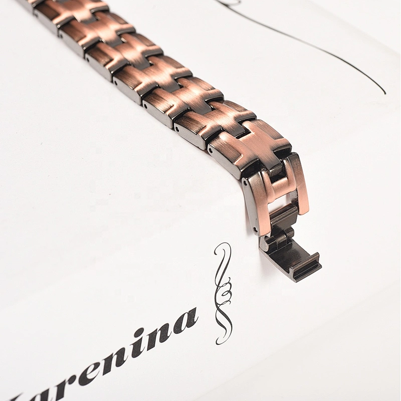 Wollet Wholesale Health Double Row Bio Magnetic Copper Bracelet For Men Jewelry