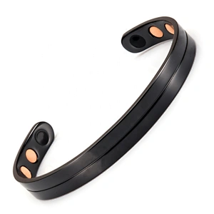 Wollet Mens Pure Copper Bangle  Arthritis Pain Relief Therapy Healthy Copper Magnetic Bracelet