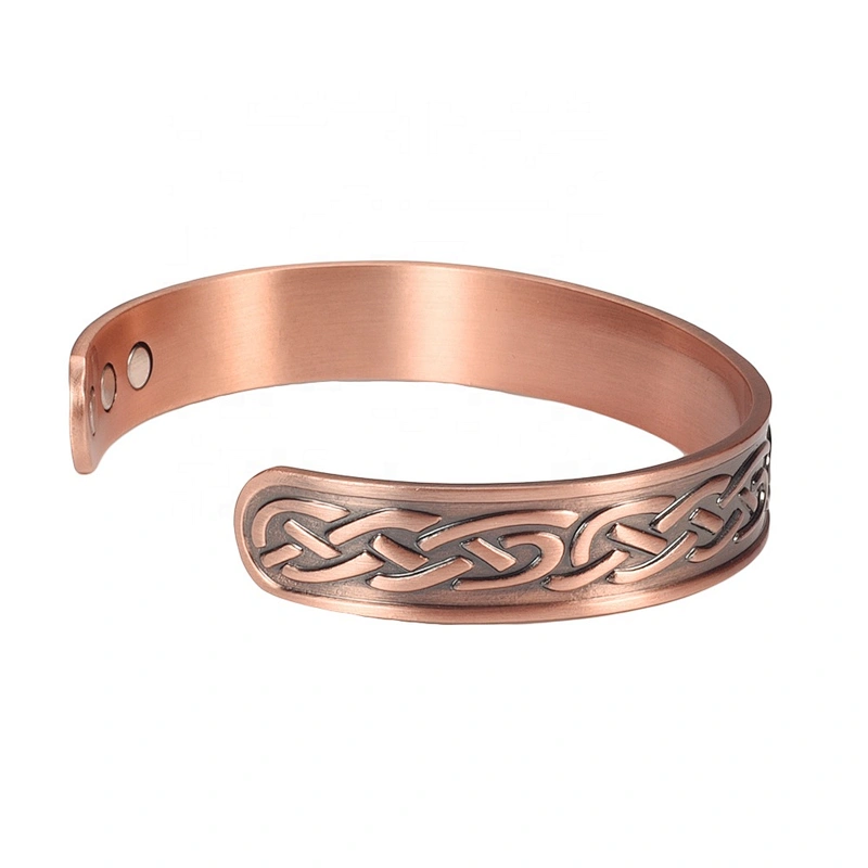 Wollet Fashion Flower Design Health Energy Bio Magnetic Copper Bracelet