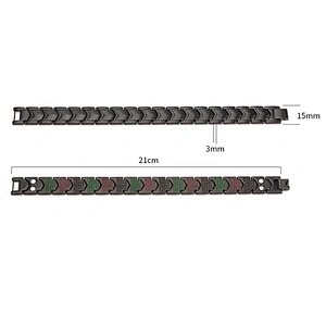 Wollet Wholesale Price Health Blood Pressure Stainless Steel Bio Neodymium Magnetic Bracelet