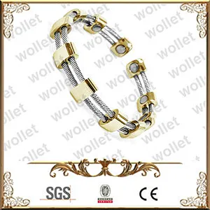 Alibaba Hot Sale Cable Magnetic Bracelet metal charms for paracord bracelets wrist band