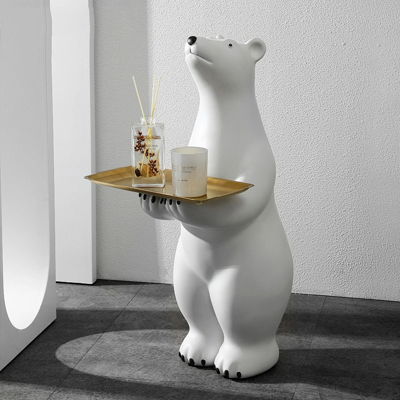 Wollet Polar Bear Floor Storage Tray Home Decoration