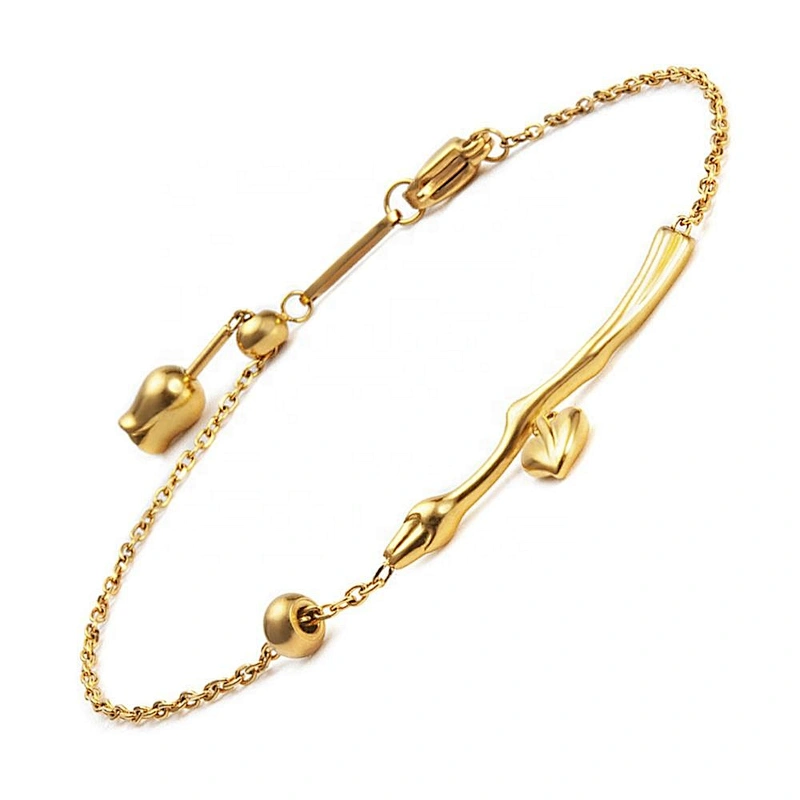 Wollet New Product Fashion Gold Plated 316L Stainless Steel Jewelry Set For Women
