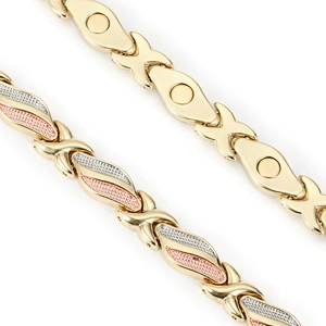 Wollet Fashion Bio Magnetic Three Colors Metal Energy Bracelet