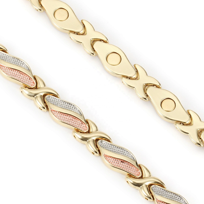 Wollet Fashion Bio Magnetic Three Colors Metal Energy Bracelet