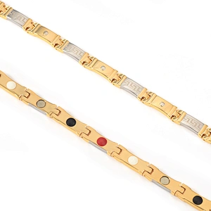 Wollet Health Energy Power Healing Gold Plated 316L Stainless Steel Bracelet