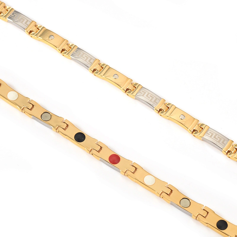 Wollet Health Energy Power Healing Gold Plated 316L Stainless Steel Bracelet