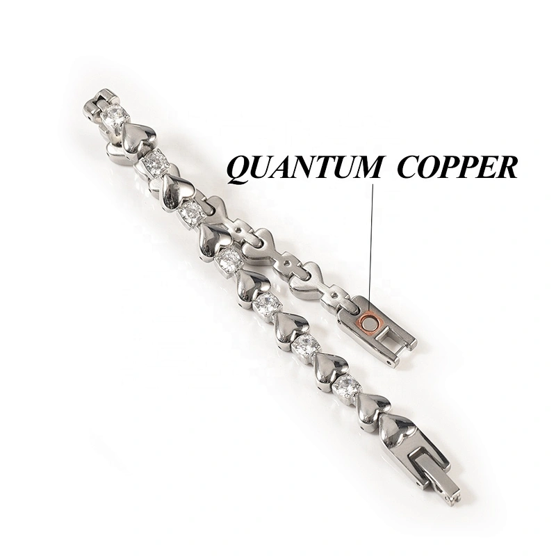 Wollet Fashion Japan Technology Science CZ Stone 316L Stainless Steel Quantum Energy Bracelet