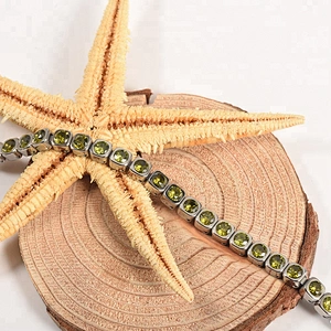Wollet Fashion Square Natural Crystal 316L Stainless Steel Bracelet