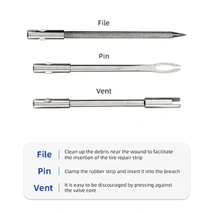 Wollet Bicycle Aluminum Alloy Tire Repair Tool Bicycle Mountain Bike Vacuum Tire Repair Strip Repair Tire Rod Riding Equipment