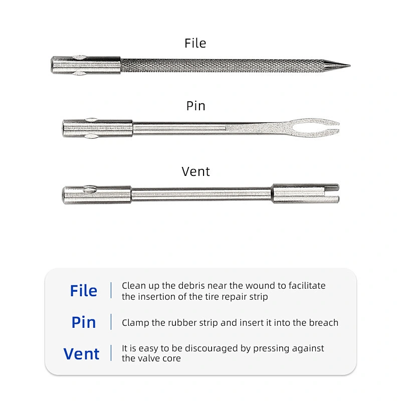 Wollet Bicycle Aluminum Alloy Tire Repair Tool Bicycle Mountain Bike Vacuum Tire Repair Strip Repair Tire Rod Riding Equipment