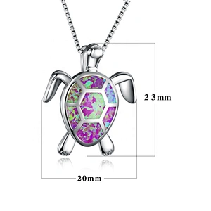 Wollet Hot Selling Wholesale Accessories Crystal Wedding Pendant Jewelry Ocean Heart Turtle Necklace