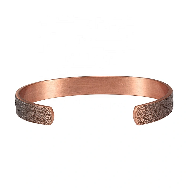 Embossed Floral Copper Blood Pressure Magnetic Bracelet