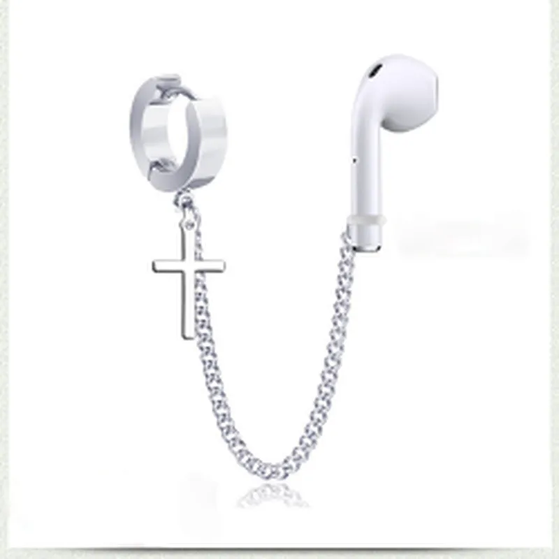 Wollet Sports wireless headset anti-lost stainless steel earrings
