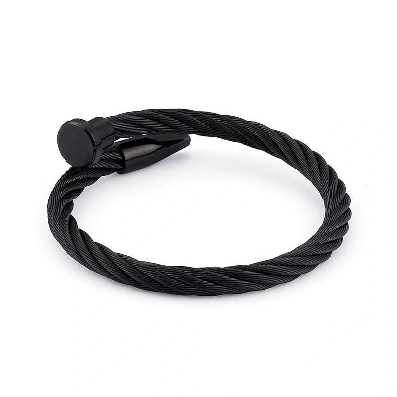 Wollet Fashion Trend Multi-color Women's Stianless Steel Nail Open Bracelet