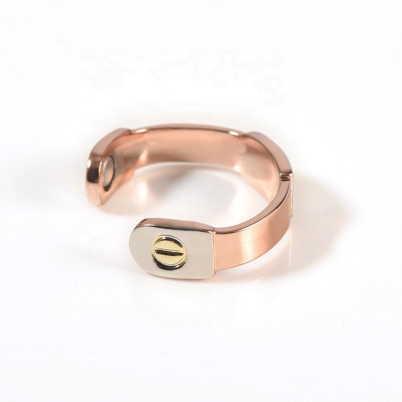 Wollet Magnetic Copper Ring Arthritis Women Pure Copper Rings for Women Adjustable Health with 3PCS Magnets