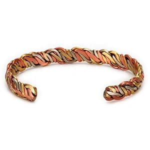 Wollet Wholesale Magnetic Arthritis Pain Relief Energy Healthy Cuff Vintage Engraved Copper Bracelet