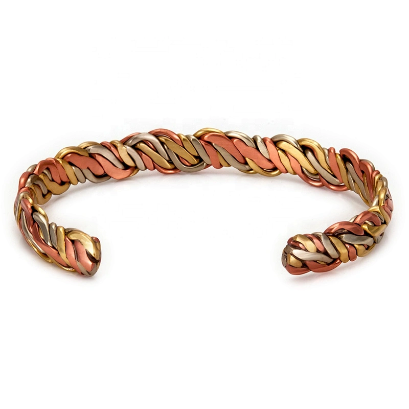Wollet Wholesale Magnetic Arthritis Pain Relief Energy Healthy Cuff Vintage Engraved Copper Bracelet
