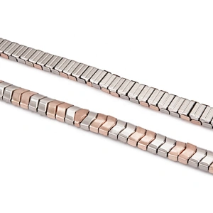 Wollet New Design Flexible Stainless Steel Magnetic Therapy Elastic Bracelet for Women and Girls