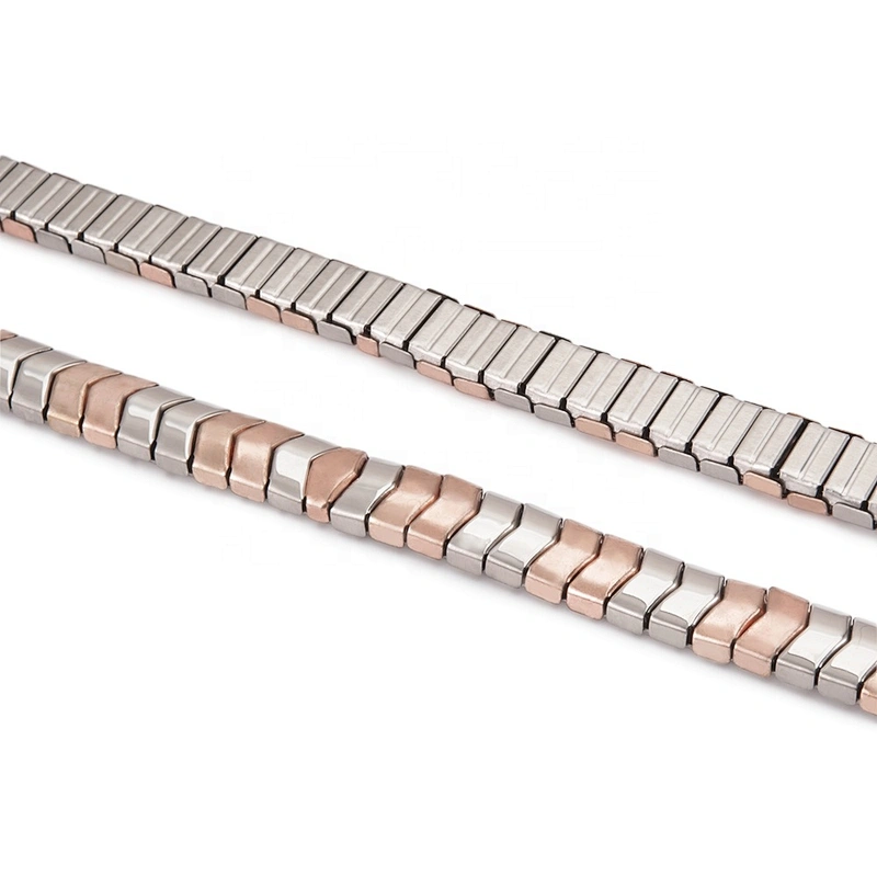 Wollet New Design Flexible Stainless Steel Magnetic Therapy Elastic Bracelet for Women and Girls