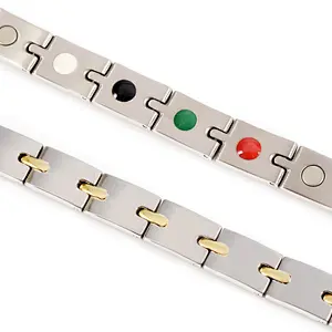 Wollet Cool Jewelry Health Germanium Bio Magnetic Tungsten Bracelet For Men Women