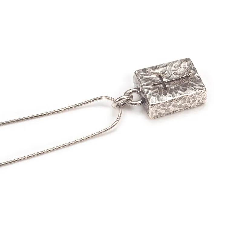 Wollet Cross Shape 925 Sterling Silver Necklace Jewelry Pendant