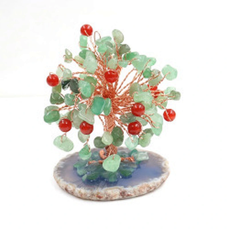 Wollet Natural Crystal Crushed Stone Fortune Tree Home Decoration