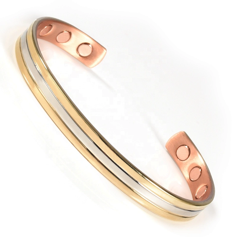 Wollet Mens Pure Copper Bangle  Arthritis Pain Relief Therapy Healthy Copper Magnetic Bracelet