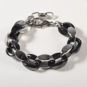 Wollet new Design Good Quality Stainless Steel Ceramic Negative Ion Energy Jewelry Set
