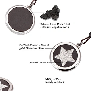 Wollet Manufacturers  Fashion Original Volcanic Rock Negative Ions Quantum Japanese Lava Energy Pendant