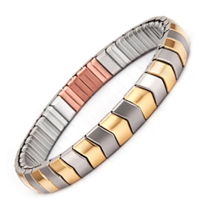 Wollet New Design Flexible Stainless Steel Magnetic Therapy Elastic Bracelet for Women and Girls