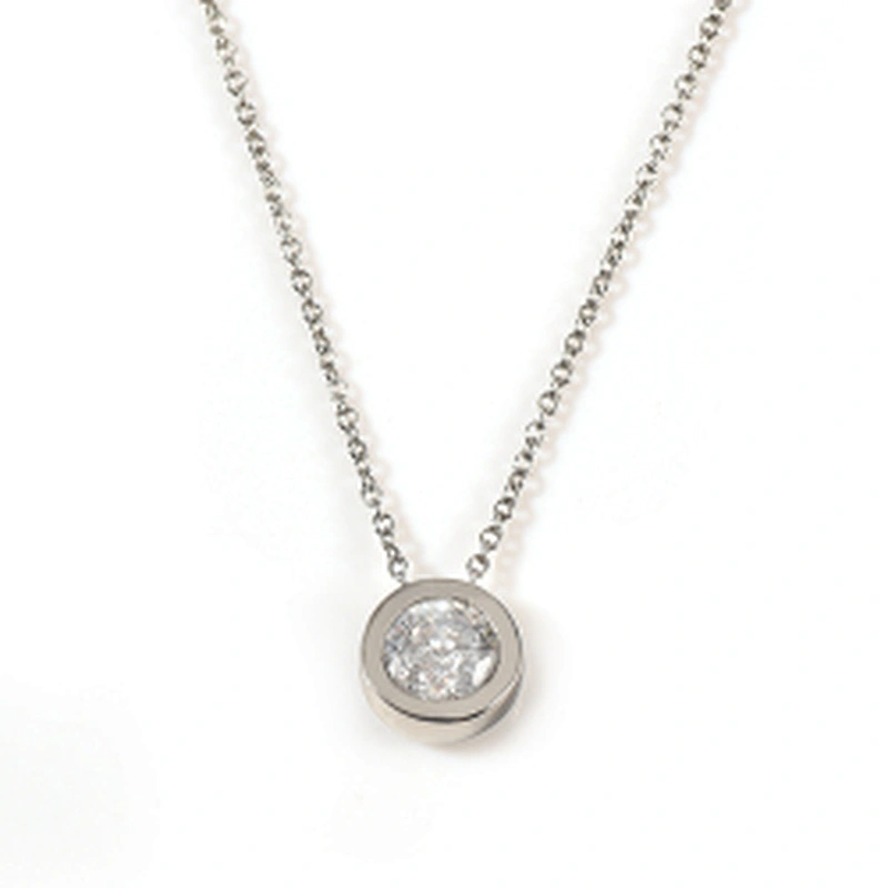 Wollet Fashion Big CZ Stone Charming 316L Stainless Steel Pendant For Women