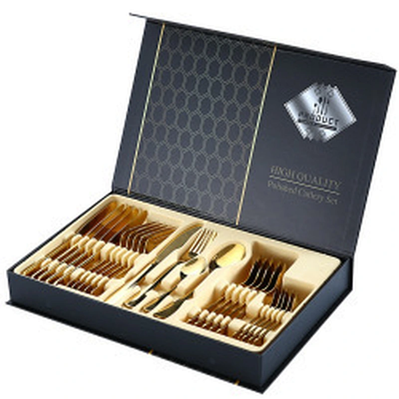 Wollet Stainless Steel Cutlery Gift Box Set 24 Piece Cutlery Set
