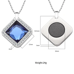 Wollet New Design Fashion Blue Zircon Negative Ion Original Energy Health Pendant